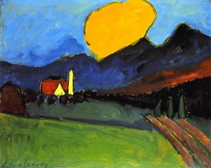 Murnau - Landscape, Orange Cloud — Alexej Von Jawlensky, Expressionist Landscape