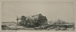 Landscape With A Canal And Swan — Rembrandt Van Rijn
