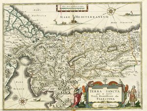 Map Of The Holy Land — Willem Janszoon Blaeu, Baroque