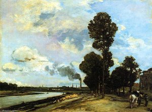 The Saine At Saint-denis — Johan Barthold Jongkind