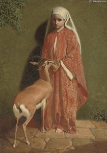 A Favourite Pet — Charles Burton Barber