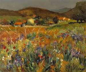 Field of Flowers in Provence, (1945)