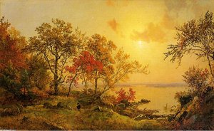 Autumn Landscape - View Of Greenwood Lake — Jasper Francis Cropsey, Hudson River School