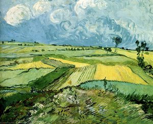 Wheat Fields At Auvers Under Clouded Sky — Vincent Willem Van Gogh, Post-impressionism