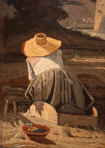Washerwoman At The Brook — Paul Camille Guigou