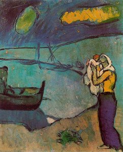 Mother And Son On The Shore — Pablo Picasso, Cubism