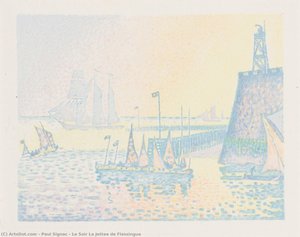 Le Soir La Jettee De Flessingue — Paul Signac