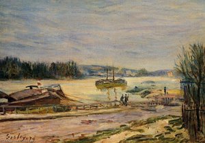 The Seine Near Saint Cloud, High Water — Alfred Sisley