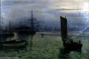 The Last Boat In — Charles Napier Hemy