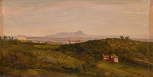 View Of The Monte Circeo — Heinrich Bürkel