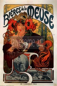 Bieres De La Meuse — Alphonse Mucha