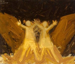 Physical Exercise Between The Air Raid Shelters, Montclair House School, 1940–1941 — Stephen Chaplin