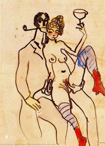 Angel Fernandez De Soto With Woman — Pablo Picasso