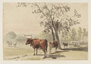 Cows In A Park — Paul Sandby