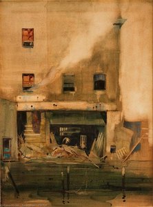 Pier Fire — David Levine, Contemporary Realism