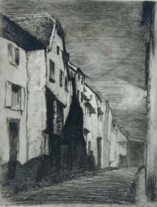 Street At Saverne — James Abbott Mcneill Whistler, Impressionistic Tonalism