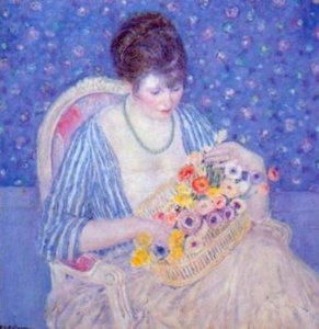 Basket Of Flowers — Frederick Carl Frieseke