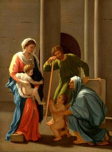The Holy Family With Saints Elizabeth And John — Nicolas Poussin, Baroque