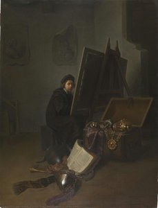 Self-portrait (?) At An Easel — Gerrit Dou