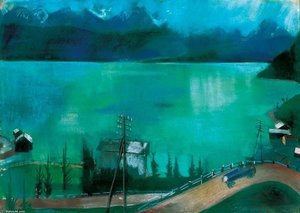 Road At The Lakeside — Aurél Bernáth