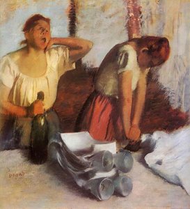 Laundry Girls Ironing — Edgar Degas