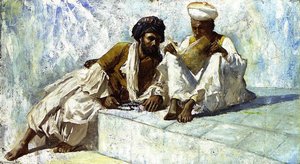 The Hour Of Prayer At The Pearl Mosque, Agra (figure Study) — Edwin Lord Weeks