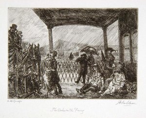 The Wake On The Ferry — John French Sloan