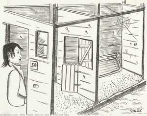 Interior View Of Mine And Toku — Miné Okubo