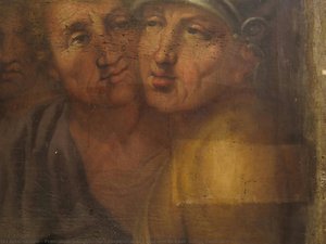 Farewell of St Peter and St Paul, during restoration