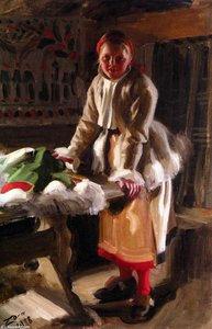 Morakulla I Vinterdrakt — Anders Leonard Zorn