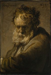 Bust Of A Bearded Old Man — Rembrandt Van Rijn, Baroque