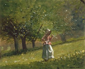 Girl With Hay Rake — Winslow Homer, American Realism