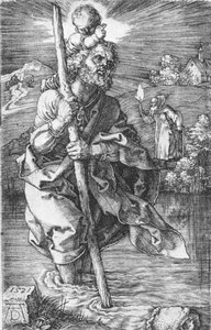 St Christopher Facing To The Right — Albrecht Dürer