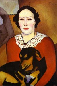Lady With A Dog. Portrait Of Esther Schwartzmann. — Nathan Altman