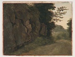 Environs Du Lac De Nemi Rochers — Pierre De Valenciennes