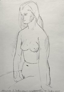 Nude Sitting — Hryhorii Havrylenko