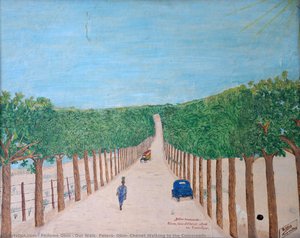 Our Walk, Peters, Obin, Chenet Walking To The Crossroads — Philomé Obin