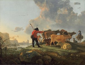 Herdsmen Tending Cattle — Aelbert Jacobsz Cuyp