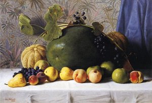 Watermelon, Cantaloupes, Grapes And Apples — George Hetzel