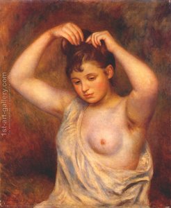 Woman Combing Her Hair — Pierre-auguste Renoir
