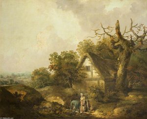 A Rustic Cottage — George Morland