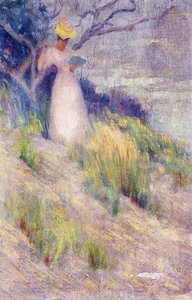 Landscape With Figure In Pink — Robert Henri