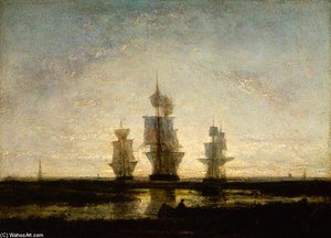 Seascape At Calm — Felix Ziem