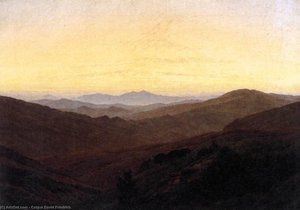 The Riesengebirge — Caspar David Friedrich, Romanticism