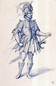 Costume Drawing For A Knight — Giuseppe Arcimboldo