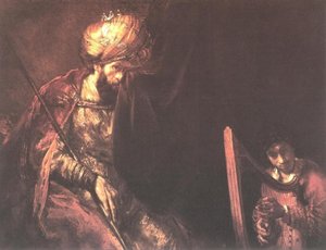 Saul And David — Rembrandt Van Rijn, Baroque
