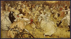 The Dance In Cupid's Alley — Arthur Rackham