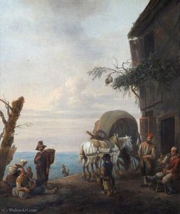 Alehouse Door — Johannes Lingelbach