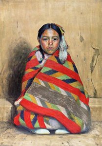 Indian Girl In A Blanket — Eanger Irving Couse