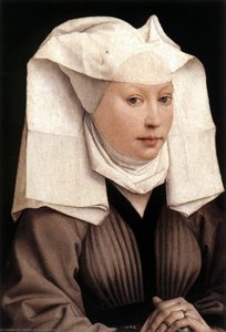 Lady Wearing A Gauze Headdress — Rogier Van Der Weyden, Early Netherlandish Painting